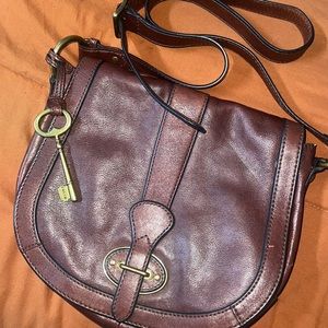 Leather Fossil Cross Body Purse
